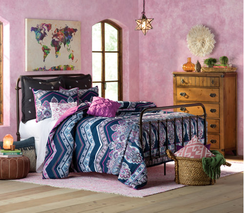 purple boho bedroom